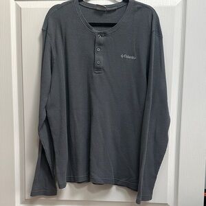 Columbia Men's Dark Gray Long Sleeve Henley